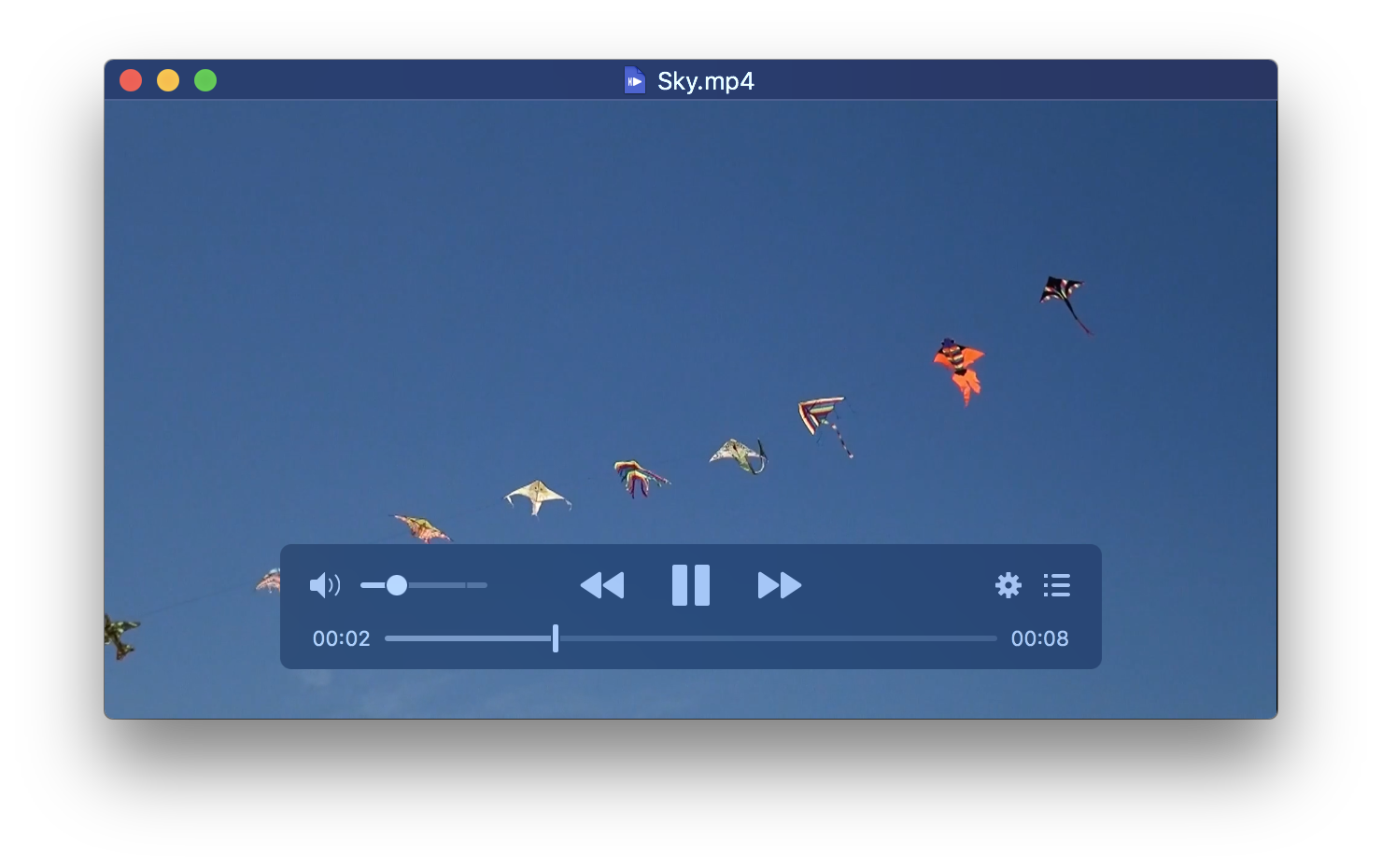 IINA playing a video with its playback controls visible.